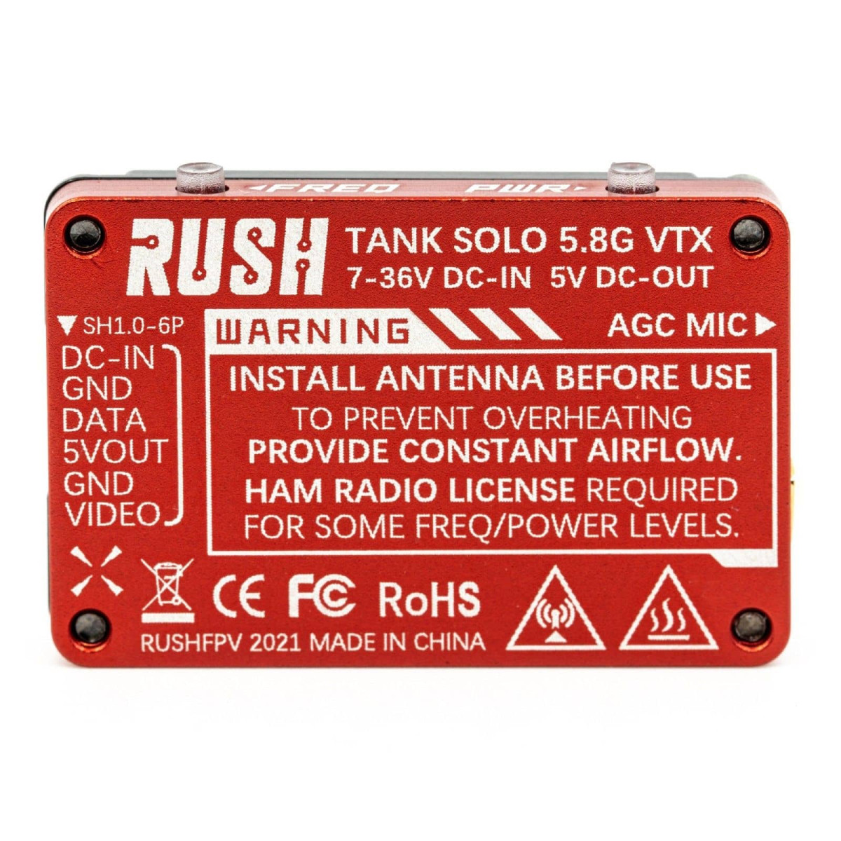 Відеопередавач для FPV RushFPV Tank Solo 5.8G 25/400/800/1600mW