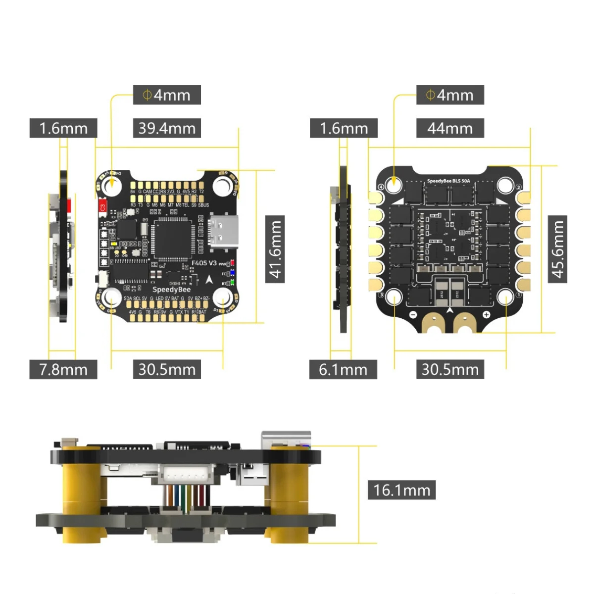 Політний стек SpeedyBee F405 v3 ESC 50A