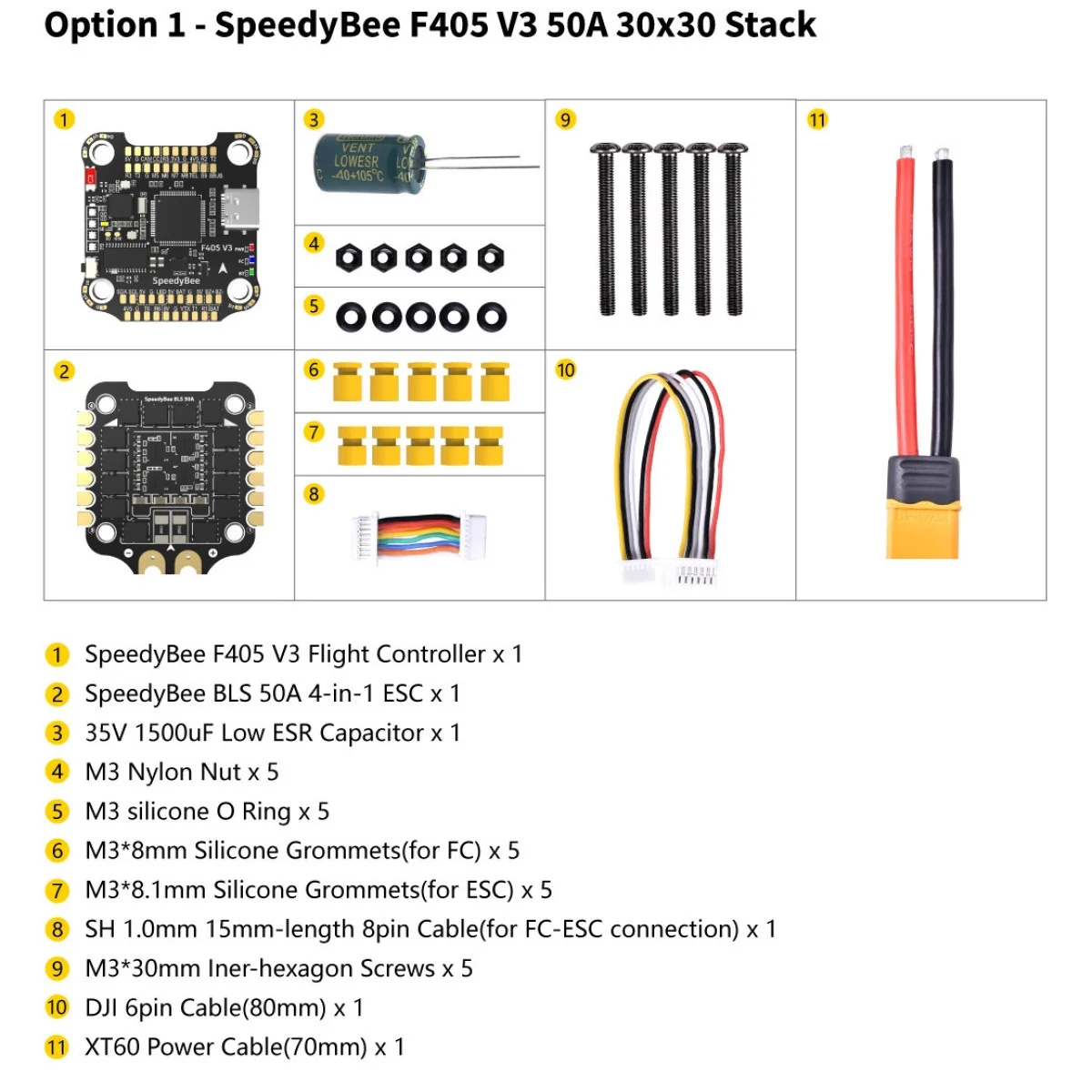 Політний стек SpeedyBee F405 v3 ESC 50A
