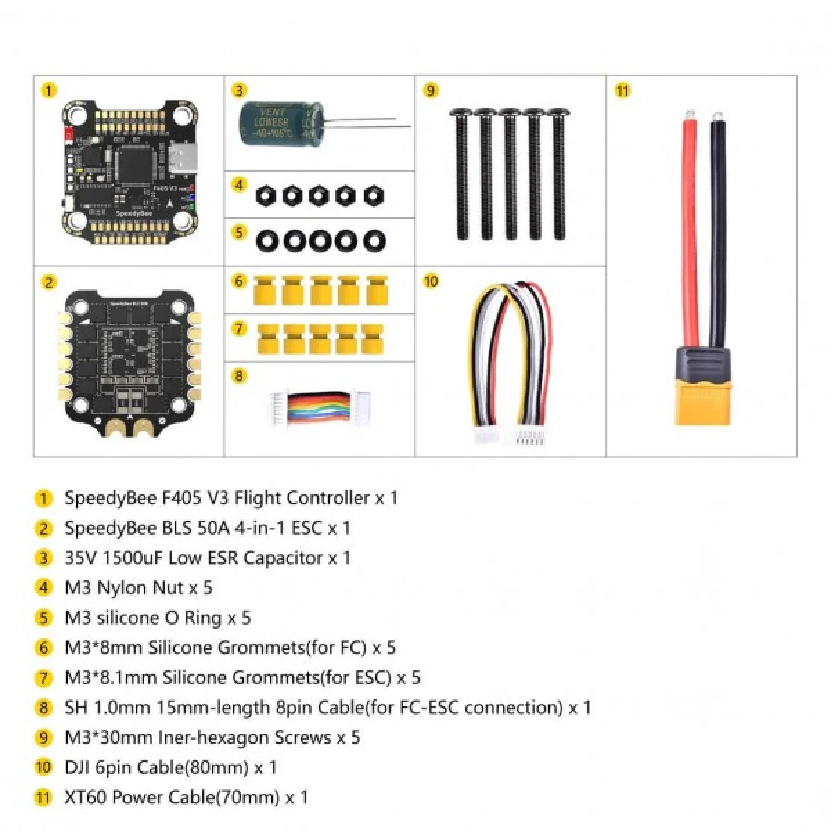 Політний стек GEPRC F405 FC+ 50A ESC 4 in 1 2-6S