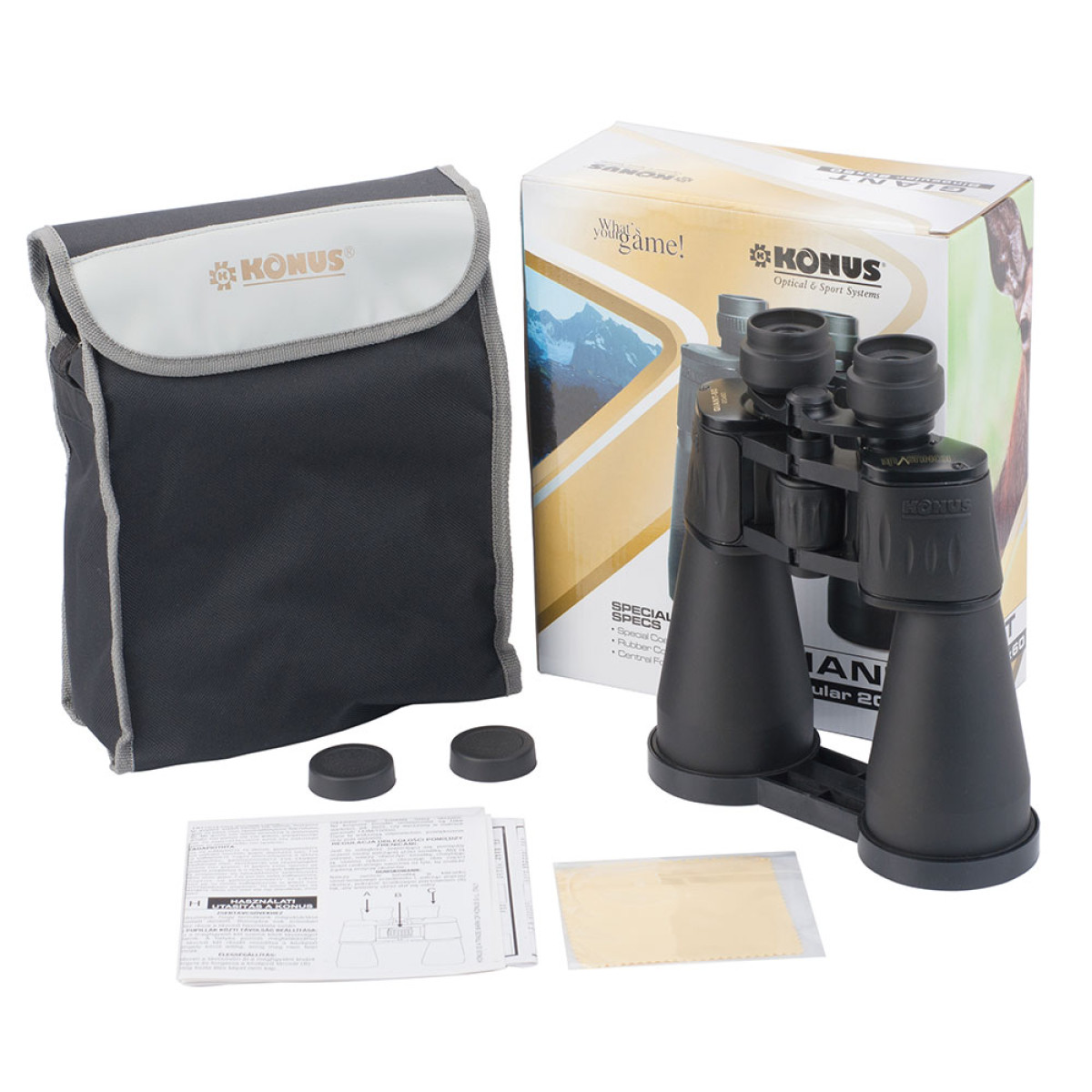 Бінокль KONUS GIANT 20x60 Чорний
