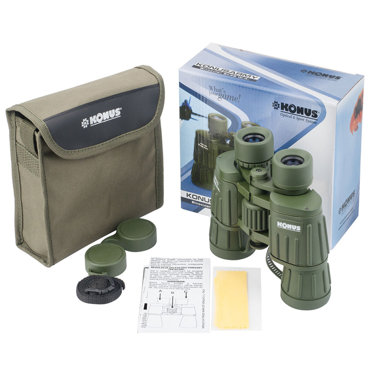 Бінокль KONUS KONUSARMY 8x42 W.A. Олива