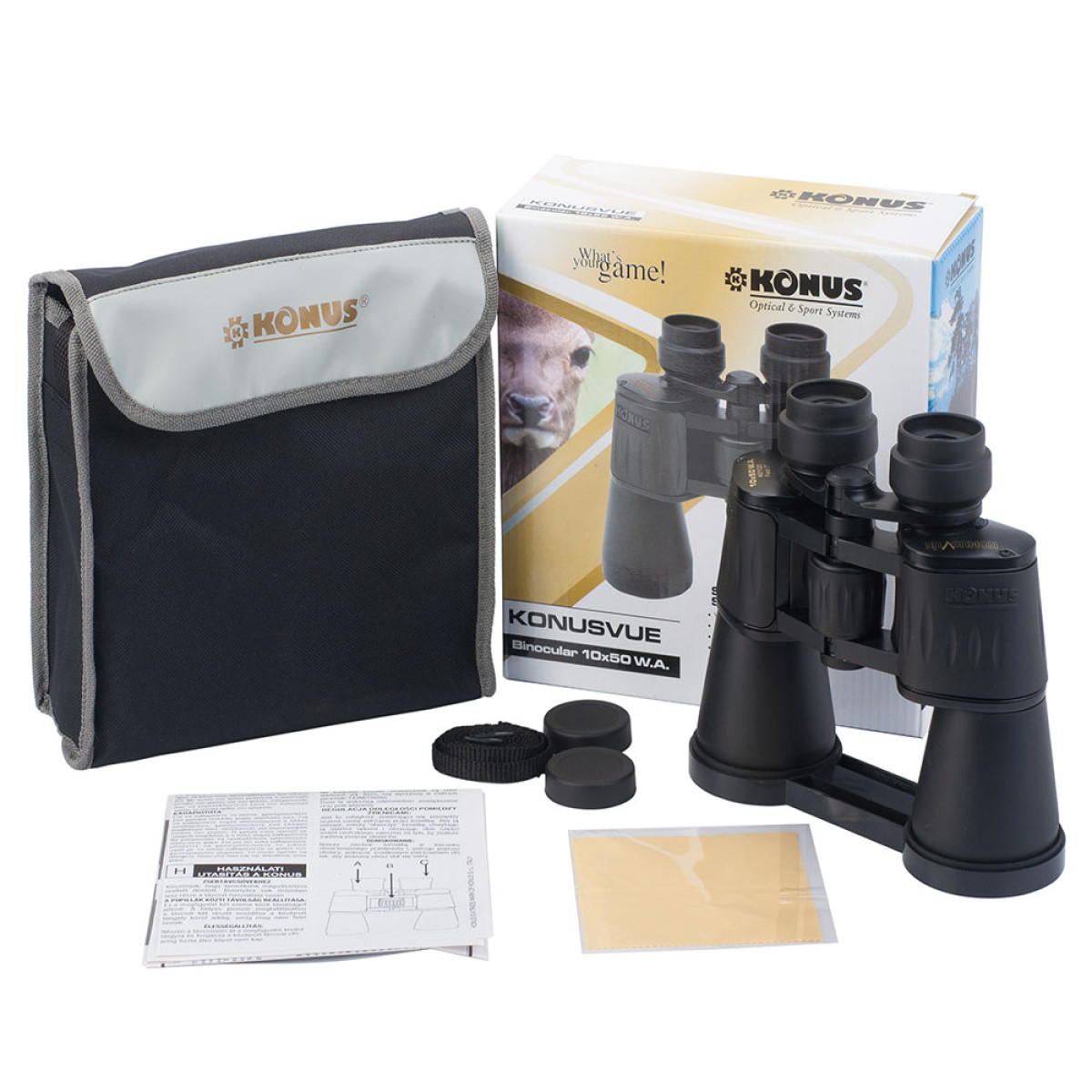Бінокль KONUS KONUSVUE 10x50 W.A. Чорний