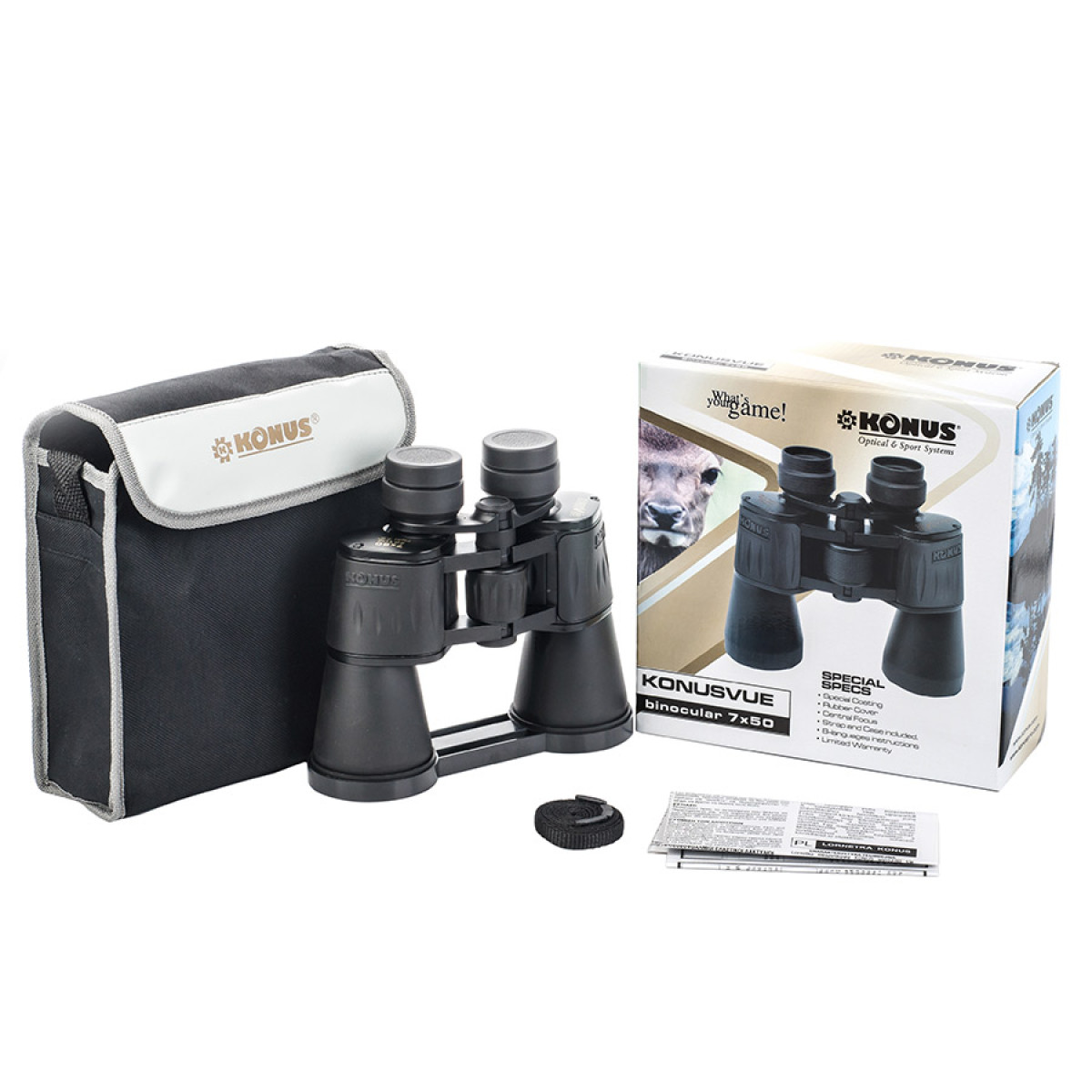 Бінокль KONUS KONUSVUE 7x50 W.A. Чорний