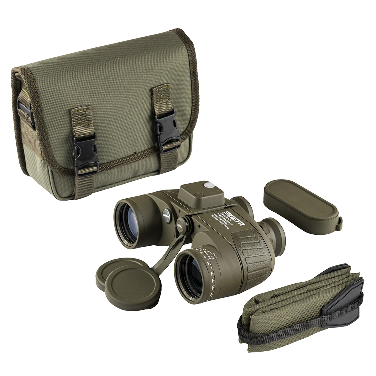 Бінокль морський SIGETA Admiral 7x50 Military floating/compass/reticle Олива