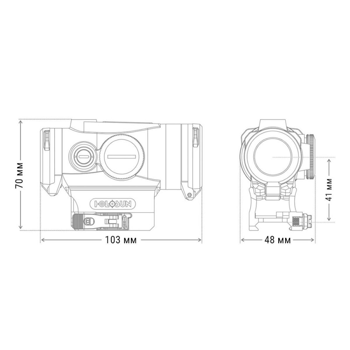 Коліматорний приціл HOLOSUN HE530G-GR